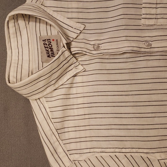 Naked & Famous Short Sleeve Easy Shirt Men's S - Picture 3 of 6